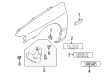 Diagram for Mazda Protege Emblem - BJ0F-51-761A-85