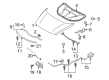 Diagram for Mazda Hood Latch - TD12-56-620A