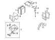 Diagram for Mazda RX-8 Battery Tray - F151-56-040F