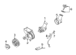 Diagram for Mazda Power Steering Pump Pulley - ZZL0-32-601