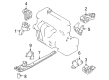 Diagram for Mazda Tribute Engine Mount - EF92-39-070
