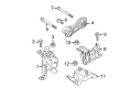 Diagram for Mazda Engine Mount Torque Strut - D652-39-040