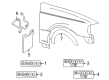 Diagram for Mazda B2300 Mud Flaps - 1F80-77-616