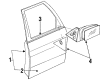 Diagram for Mazda Protege Side View Mirrors - BR72-69-170B