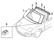 Diagram for Mazda Miata Sun Visor - NB11-69-320B-02