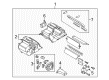 Diagram for Mazda MX-5 Miata Blend Door Actuator - NE99-61-A70