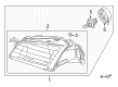 Diagram for Mazda Protege Headlight Cover - BJ0E-51-0L0