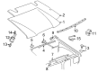Diagram for Mazda B2300 Hood Release Cable - 1F20-56-710