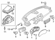Diagram for Mazda Hazard Warning Switch - GSL3-66-4H0