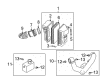 Diagram for Mazda MPV Air Duct - AJ51-13-221