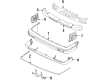 Diagram for Mazda 323 License Plate - BF6750180