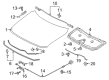 Diagram for Mazda Hood Latch - KB7W-56-620A