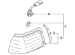Diagram for Mazda Protege Light Socket - BR70-51-064