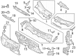 Diagram for Mazda CX-50 Grille - DFR5-50-7P0B