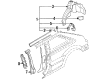 Diagram for Mazda 323 Wheelhouse - B607-71-150