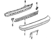 Diagram for Mazda 626 Bumper - G116-50-221