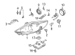 Diagram for Mazda Protege5 Headlight Cover - T061-51-0A1
