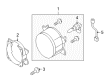 Diagram for Mazda MPV Fog Light - NE01-51-680A
