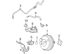 Diagram for Mazda 3 Brake Booster Vacuum Hose - B37F-43-490A