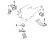 Diagram for Mazda MPV Engine Mount - LA08-39-040A