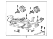 Diagram for Mazda 626 Headlight Cover - GA2K-51-0K0E