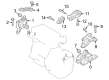 Diagram for Mazda Engine Mount Torque Strut - VA40-39-040A