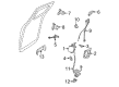 Diagram for Mazda Rear Passenger Door Handle Latch - F152-73-310D