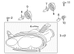 Diagram for Mazda Miata Headlight Cover - NC13-51-025C