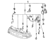 Diagram for Mazda 929 Headlight Cover - H380510A1