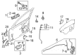 Diagram for Mazda 5 Rear Door Striker - CD73-58-361A