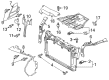 Diagram for Mazda CX-7 Radiator Support - EH10-53-110B