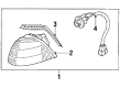 Diagram for Mazda MX-6 Light Socket - GJ21-51-364B