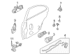 Diagram for Mazda Millenia Exterior Door Handle - T001-72-410B-PZ
