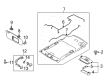 Diagram for Mazda Sun Visor - TDY3-69-270