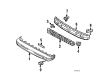 Diagram for Mazda 626 Bumper Cover - G11650031