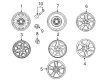 Diagram for Mazda MPV Alloy Wheels - 9965-04-7070