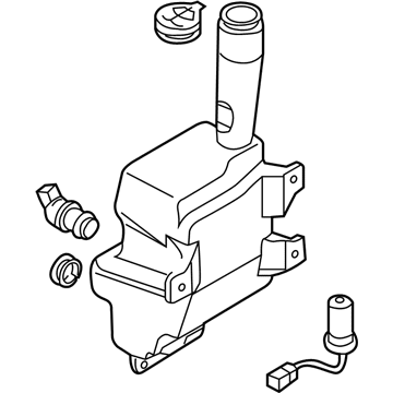 Mazda 6 Windshield Washer Fluid Reservoir - GN3B-67-480B