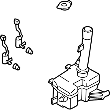 Mazda MPV Windshield Washer Fluid Reservoir - LE43-67-480