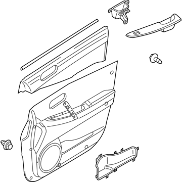 Mazda EH47-68-460G-02 Door Trim Panel EH47-68-460G-02 Mazda Door Trim Panel Illustration 1 of 1