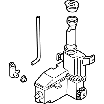 Mazda Protege Windshield Washer Fluid Reservoir - B25D-67-480G