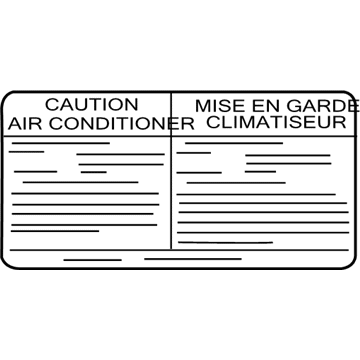 Mazda KD33-61-439 A/C Label