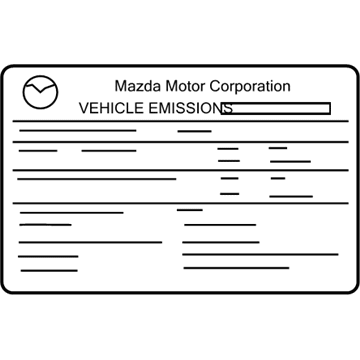 Mazda PW17-69-036 Emission Label