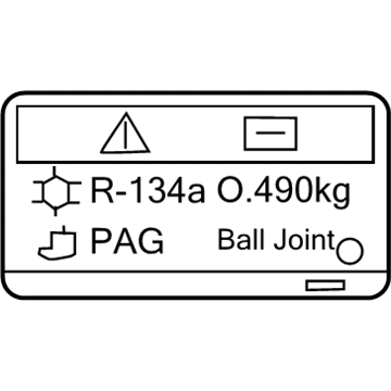 Mazda BDEL-61-439 A/C Label