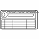 Mazda DR92-69-014 Tire Info Label