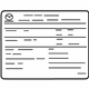 Mazda ZYE9-69-036B Emission Label