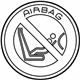 Mazda GD8K-57-K92 Air Bag Label Mazda GD8K-57-K92 Air Bag Label