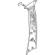 Mazda KMV6-68-190-02 Trim(Right), 'B'Pillar-Upper