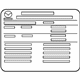 Mazda PE01-69-036 Emission Label