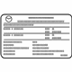 Mazda PA02-69-036A Emission Label
