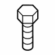 Mazda 9YA0-21-21J Front Mount Bolt